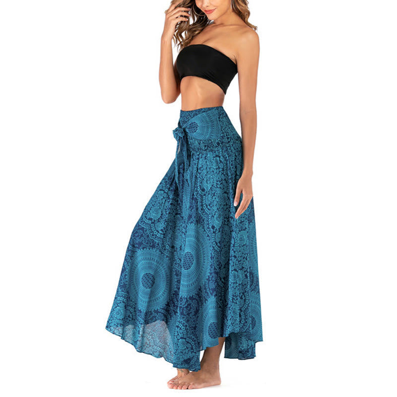Nimara Ritual Two Style Wear Boho Compass Rose Flower Skirt Dress