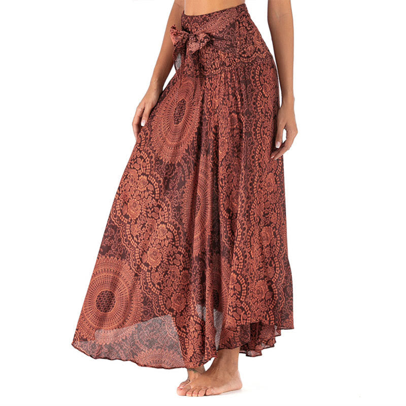 Nimara Ritual Two Style Wear Boho Compass Rose Flower Skirt Dress