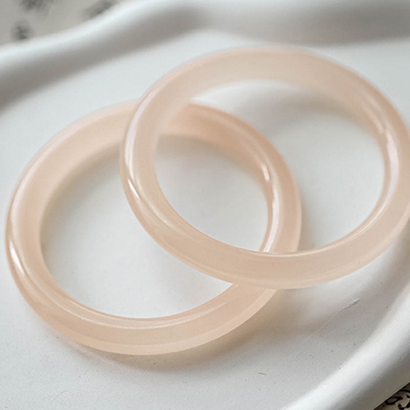 Nimara Ritual Natural Dusty Rose Pink Jade Self-Love Bracelet Bangle