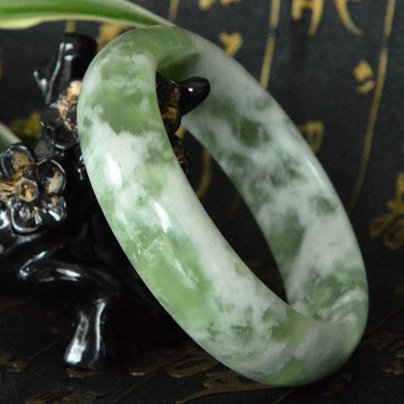 Nimara Ritual Natural Jade Luck Prosperity Bracelet Bangle