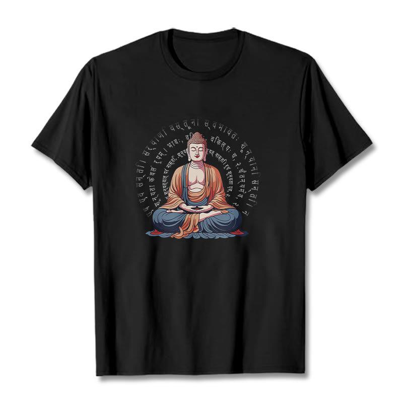 Nimara Ritual Sanskrit Heart Sutra Form Is No Other Than Emptiness Tee T-shirt