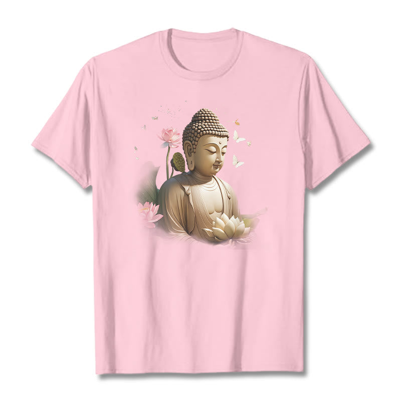 Nimara Ritual Lotus Butterfly Meditation Buddha Tee T-shirt