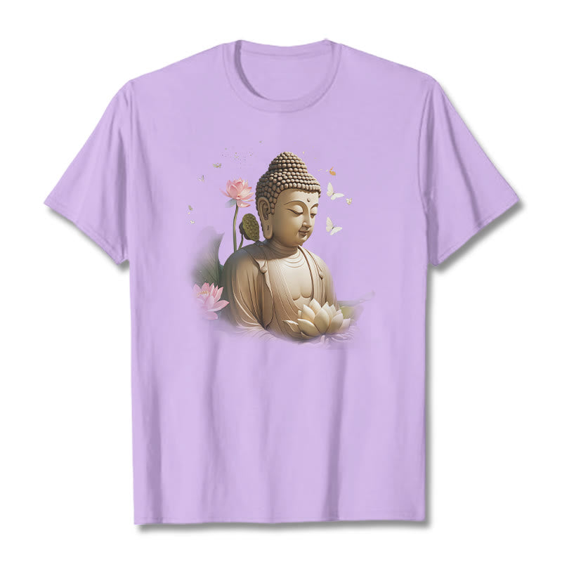 Nimara Ritual Lotus Butterfly Meditation Buddha Tee T-shirt