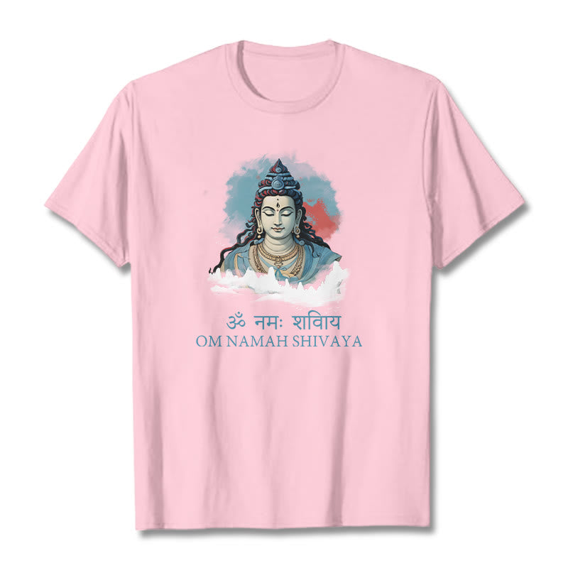 Nimara Ritual Sanskrit OM NAMAH SHIVAYA Colorful Clouds Tee T-shirt