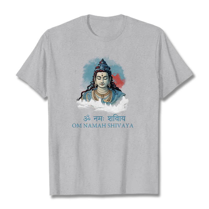 Nimara Ritual Sanskrit OM NAMAH SHIVAYA Colorful Clouds Tee T-shirt