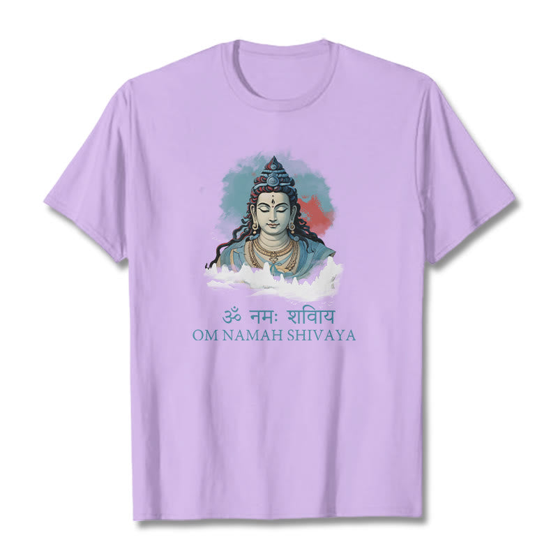 Nimara Ritual Sanskrit OM NAMAH SHIVAYA Colorful Clouds Tee T-shirt