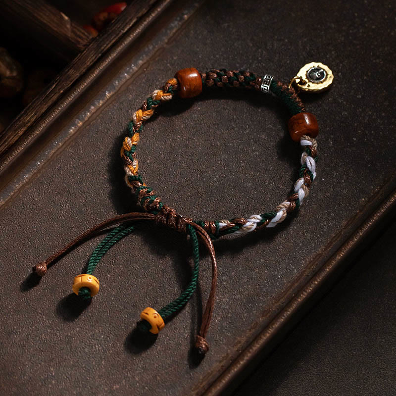 Nimara Ritual Tibetan Bone Beads Luck Rope Bracelet