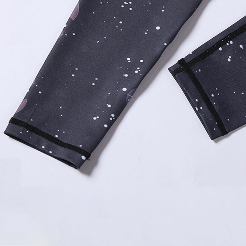 Nimara Ritual Cherry Blossoms Sakura Lines Print Sports Yoga Cropped Leggings Women's Yoga Capri Pants