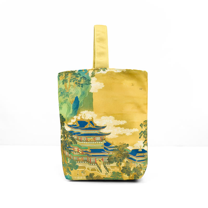 Nimara Ritual Immortal Pavilions Roses Canvas Handbag