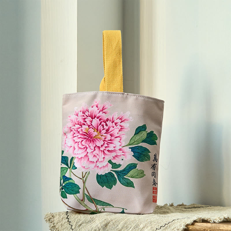 Nimara Ritual Peony Canvas Handbag