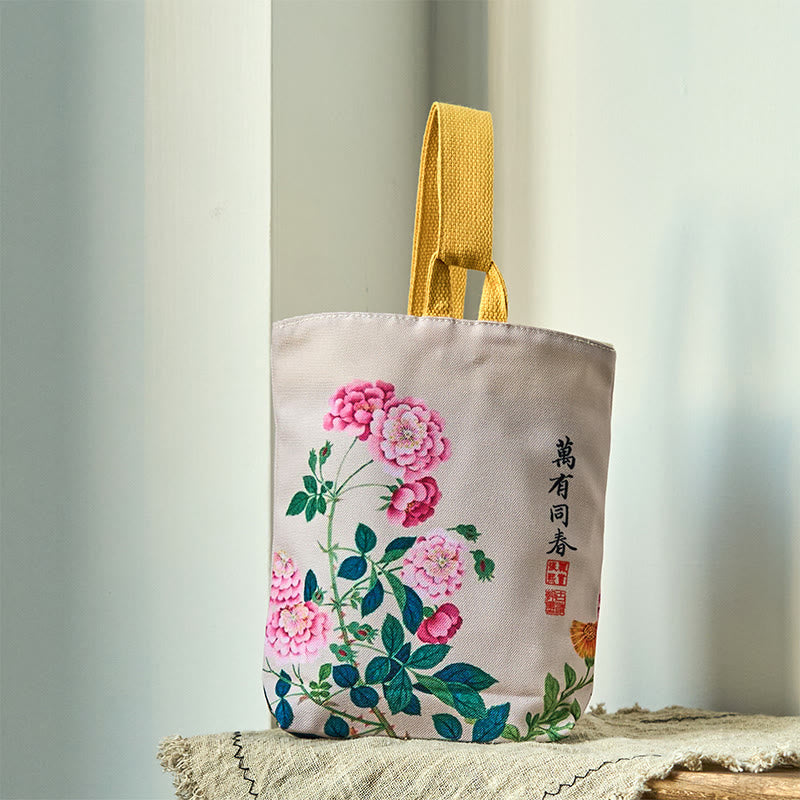 Nimara Ritual Peony Canvas Handbag