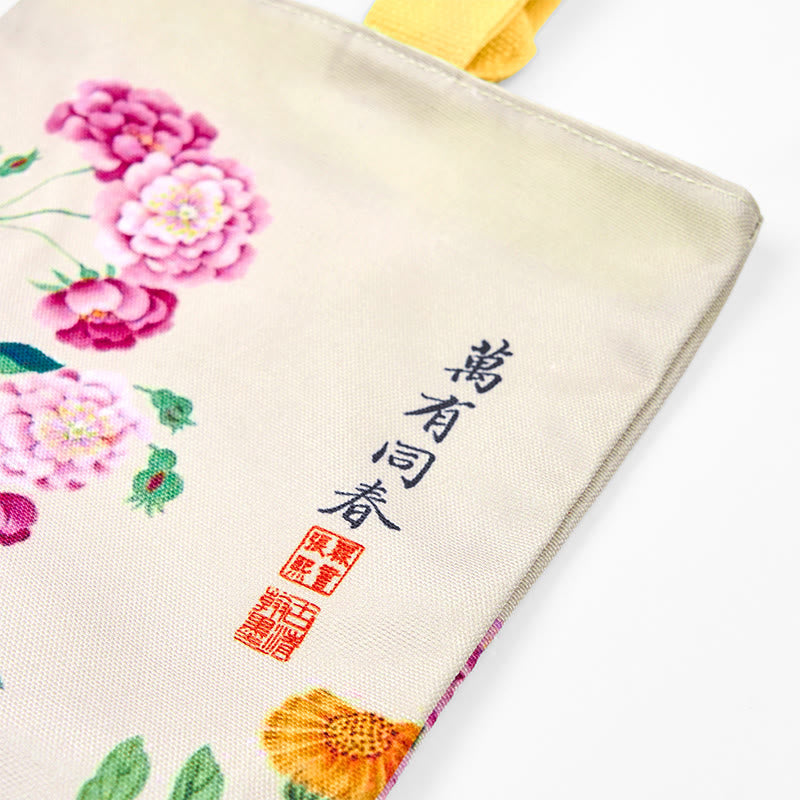 Nimara Ritual Peony Canvas Handbag