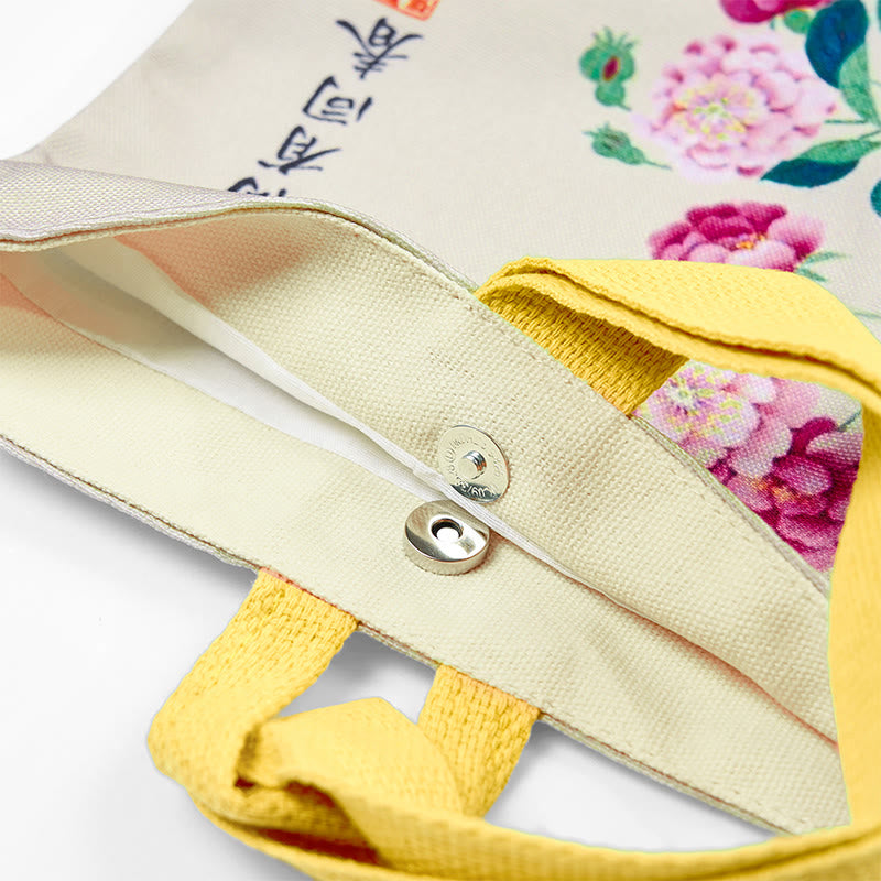 Nimara Ritual Peony Canvas Handbag