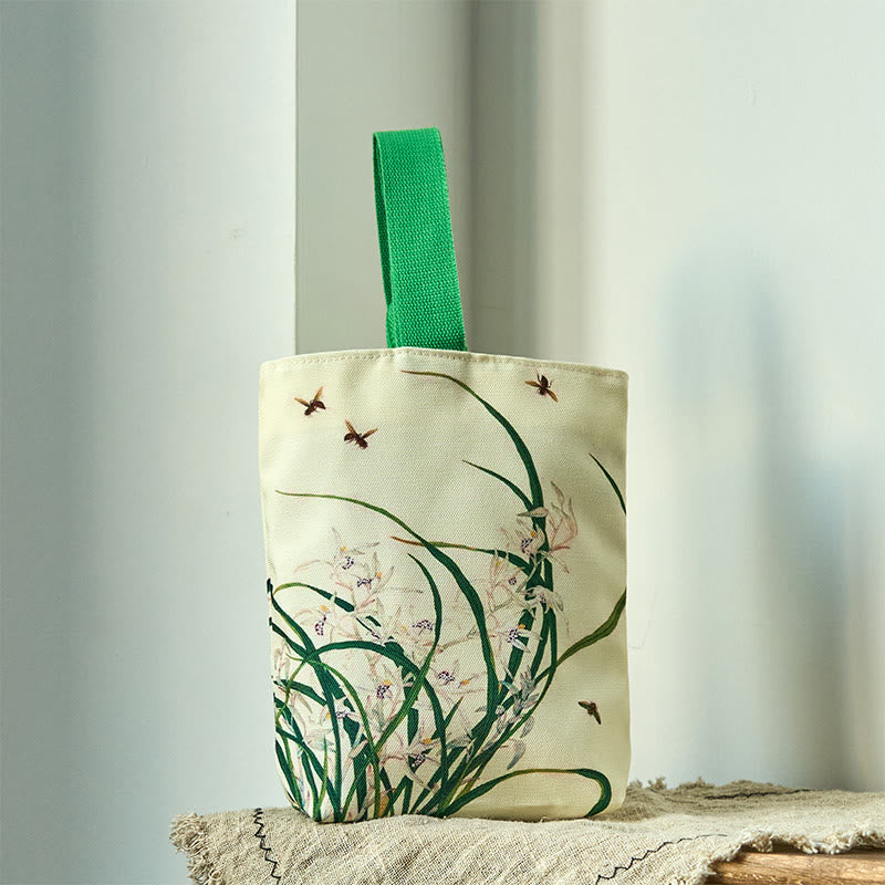 Nimara Ritual Orchid Bee Canvas Handbag