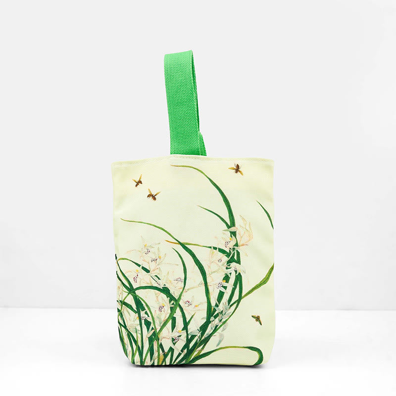 Nimara Ritual Orchid Bee Canvas Handbag