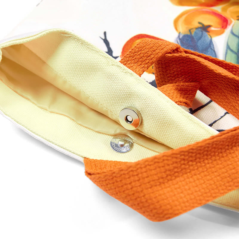 Nimara Ritual Persimmon Canvas Handbag
