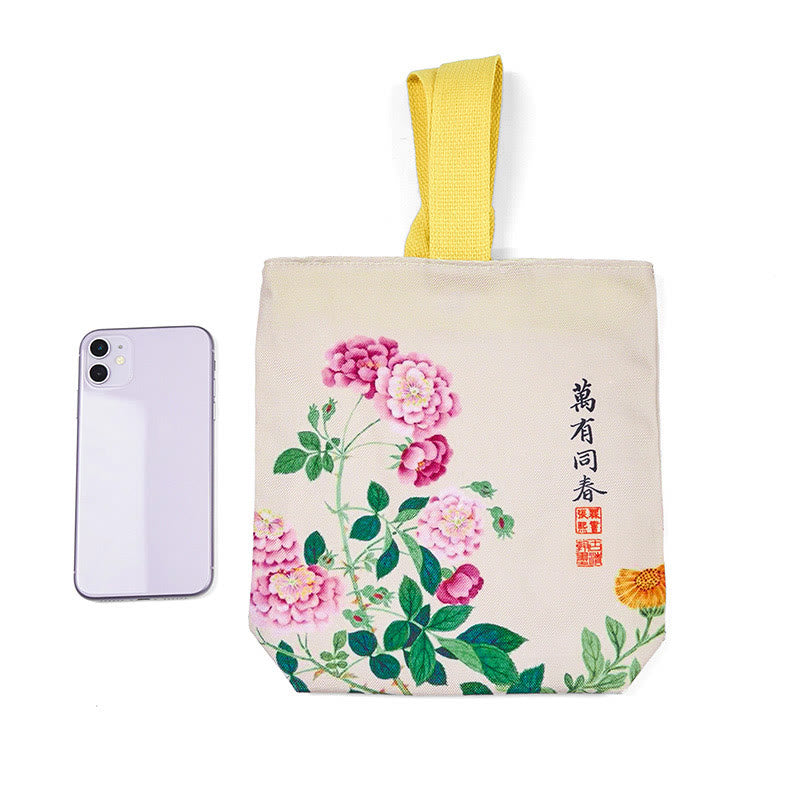 Nimara Ritual Peony Canvas Handbag