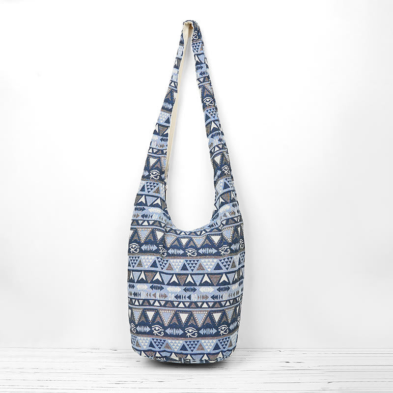 Nimara Ritual Cotton Stripes Pattern Crossbody Bag Shoulder Bag