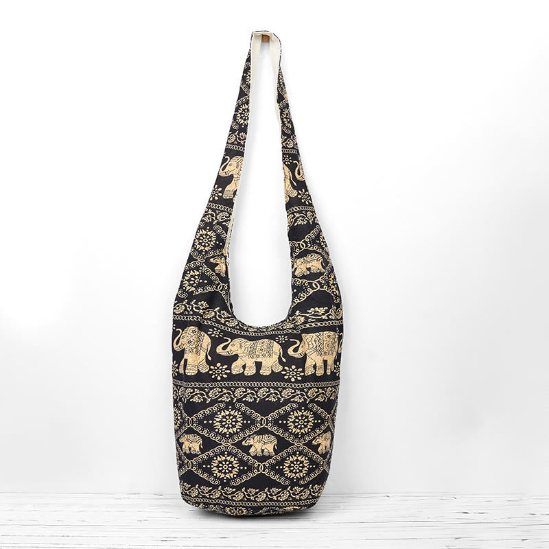 Nimara Ritual Cotton Elephant Stripes Crossbody Bag Shoulder Bag