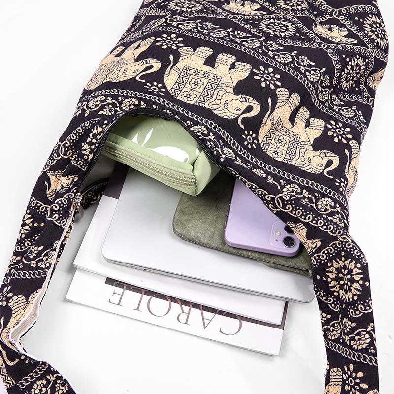 Nimara Ritual Cotton Elephant Stripes Crossbody Bag Shoulder Bag