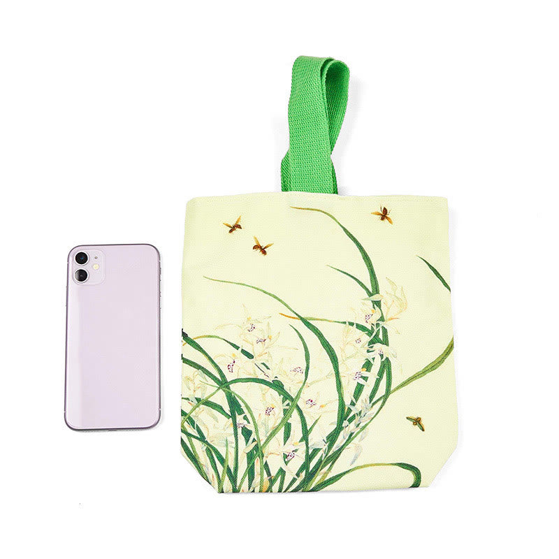 Nimara Ritual Orchid Bee Canvas Handbag