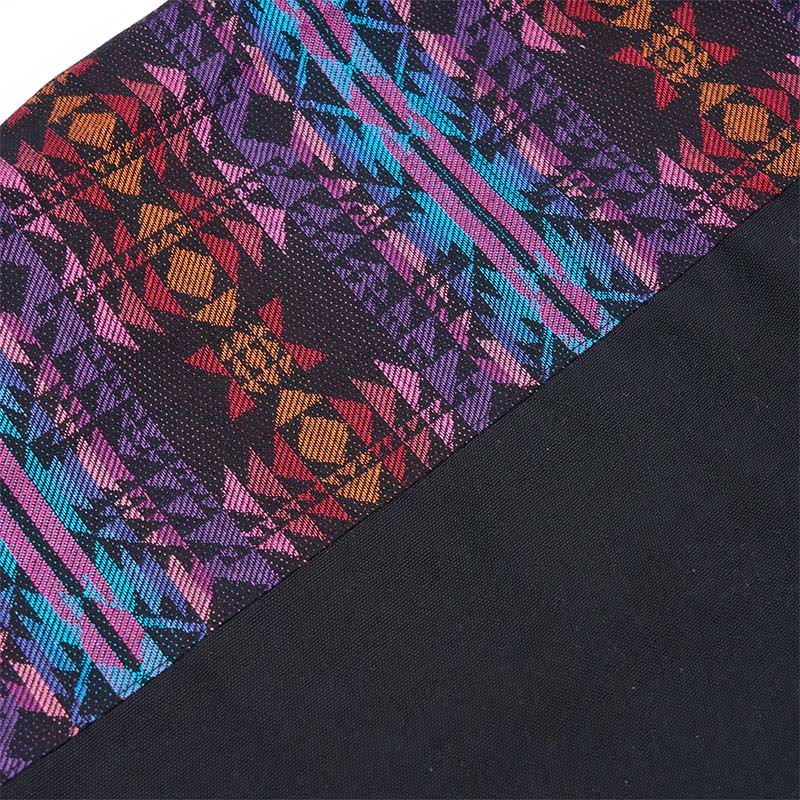 Nimara Ritual Black Red Pink Geometry Pattern Cotton Crossbody Bag Shoulder Bag