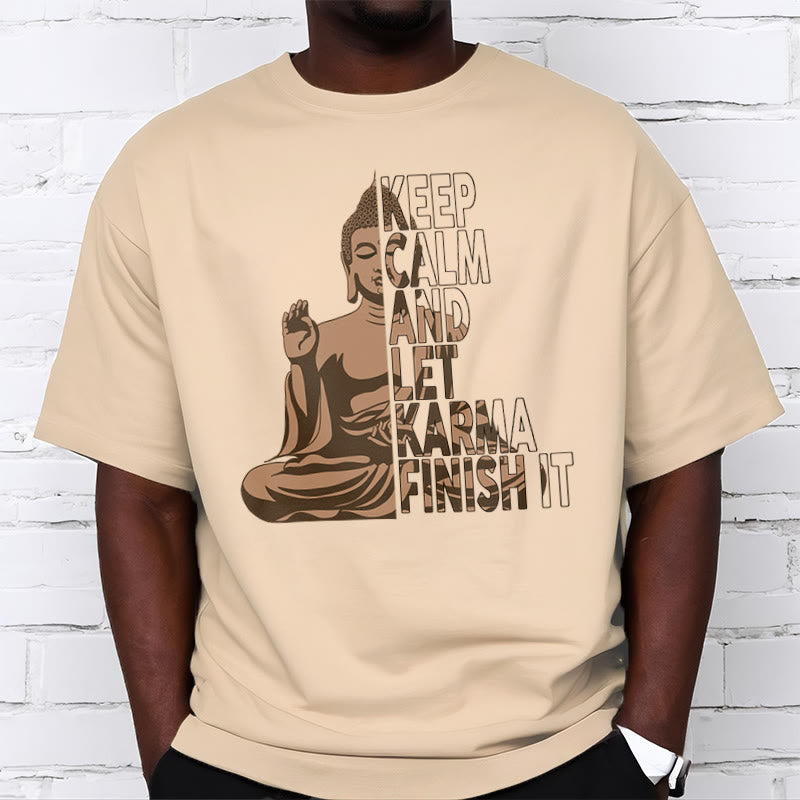 Nimara Ritual KEEP CALM AND LET KARMA FINISH IT Tee T-shirt