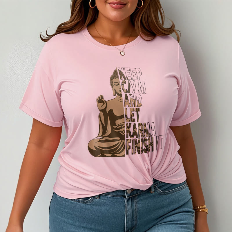 Nimara Ritual KEEP CALM AND LET KARMA FINISH IT Tee T-shirt