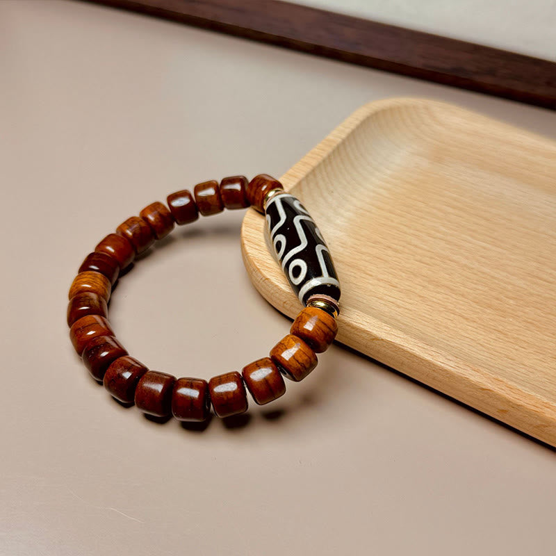 Nimara Ritual Tibetan Bone Beads Nine-Eye Dzi Bead Protection Bracelet