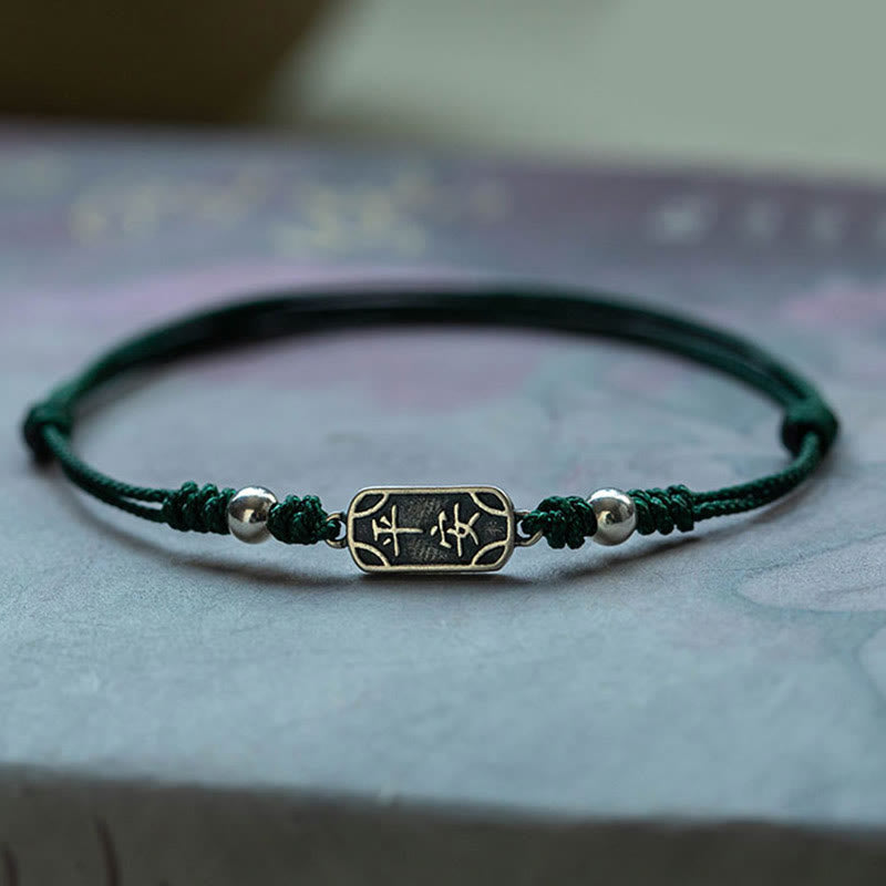 Nimara Ritual Handmade 925 Sterling Silver Peace And Joy Safe Well Protection Braided Bracelet