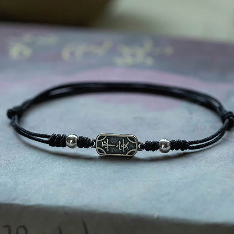 Nimara Ritual Handmade 925 Sterling Silver Peace And Joy Safe Well Protection Braided Bracelet