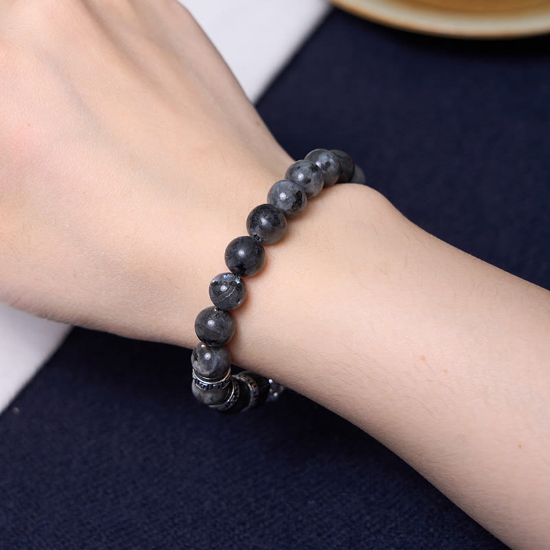 Nimara Ritual Black Glitter Stone PiXiu Power Bracelet