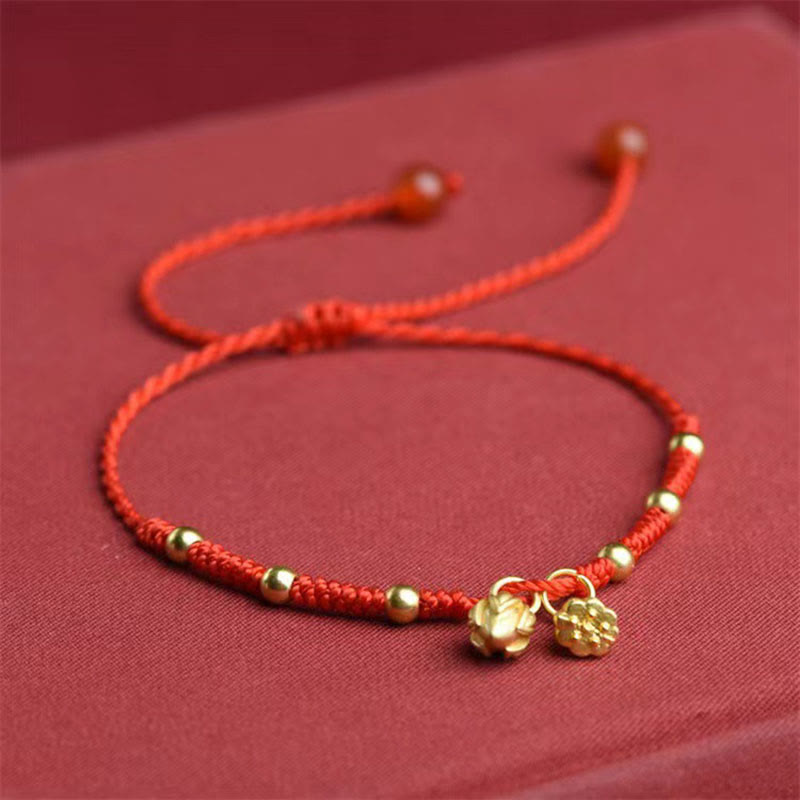 Nimara Ritual Lotus Pod Charm Luck String Rope Anklet