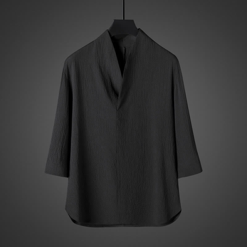 Nimara Ritual Casual V-Neck Three Quarter Sleeve Men's Shirt
