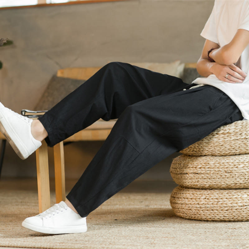 Nimara Ritual Summer Men's Cotton Pants With Pockets