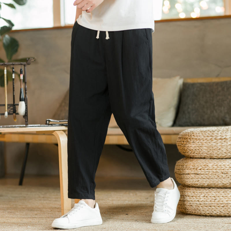 Nimara Ritual Summer Men's Cotton Pants With Pockets