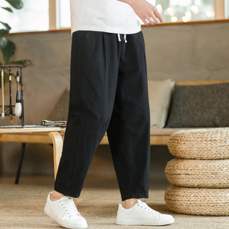 Nimara Ritual Summer Men's Cotton Pants With Pockets