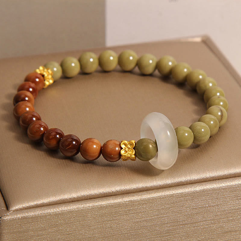 Nimara Ritual Natural Alashan Agate Kuka Seed Encourage Bracelet