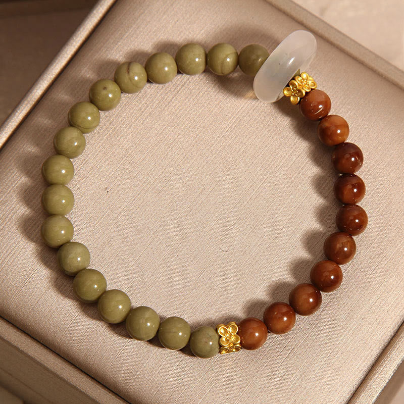 Nimara Ritual Natural Alashan Agate Kuka Seed Encourage Bracelet