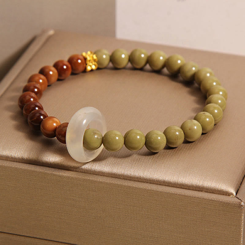 Nimara Ritual Natural Alashan Agate Kuka Seed Encourage Bracelet