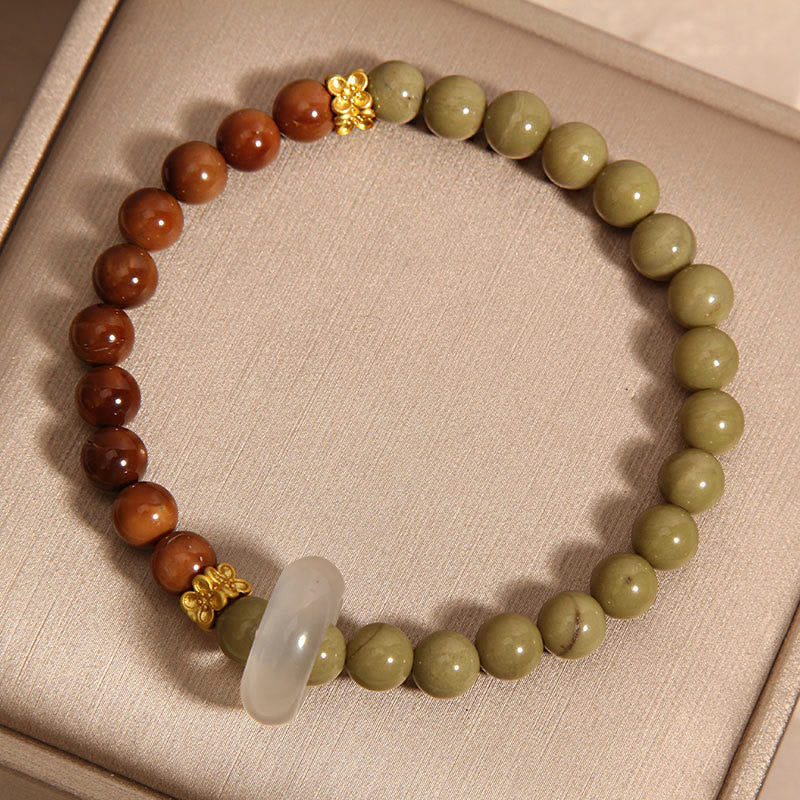 Nimara Ritual Natural Alashan Agate Kuka Seed Encourage Bracelet