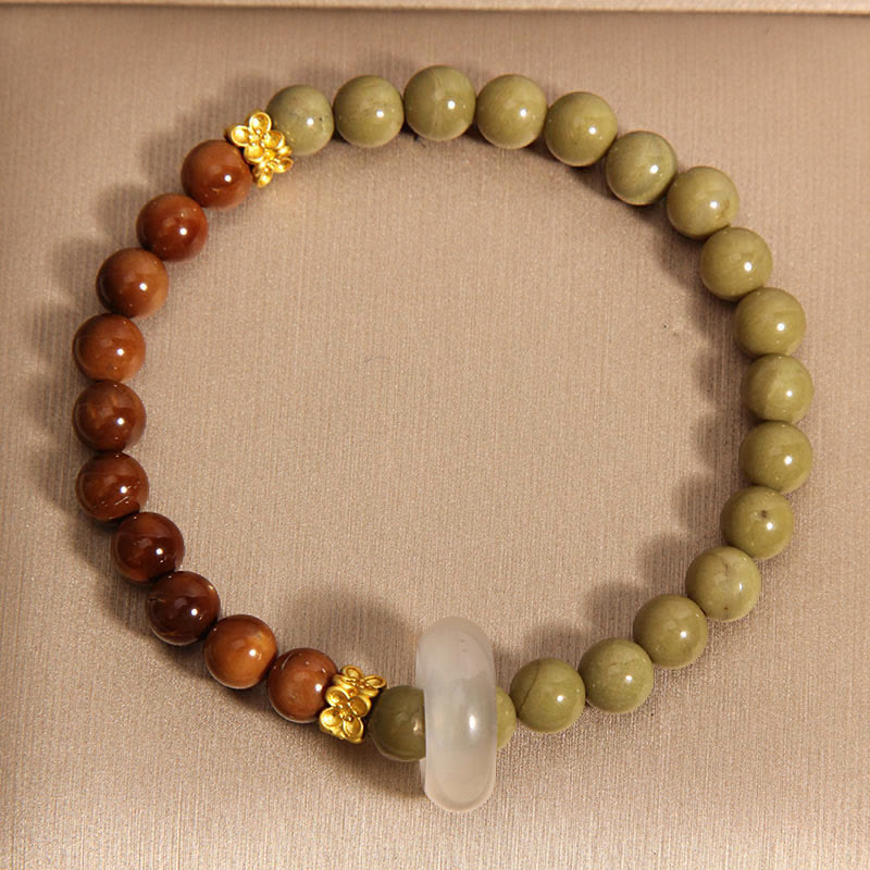 Nimara Ritual Natural Alashan Agate Kuka Seed Encourage Bracelet