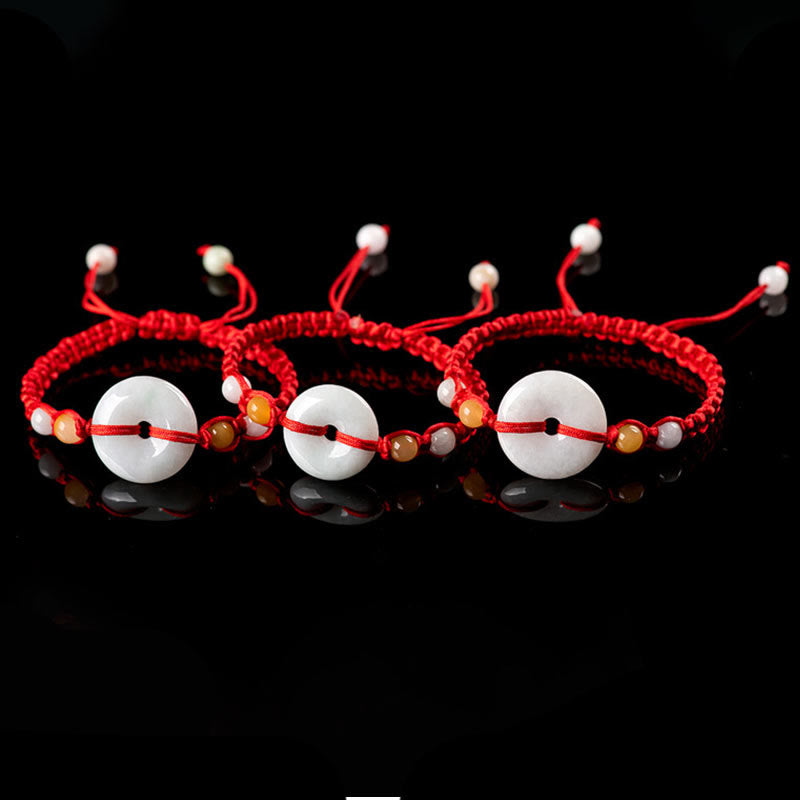 Nimara Ritual Jade Peace Buckle Luck Red String Bracelet