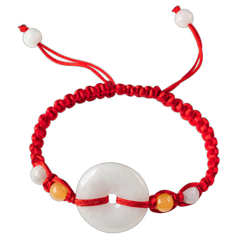 Nimara Ritual Jade Peace Buckle Luck Red String Bracelet