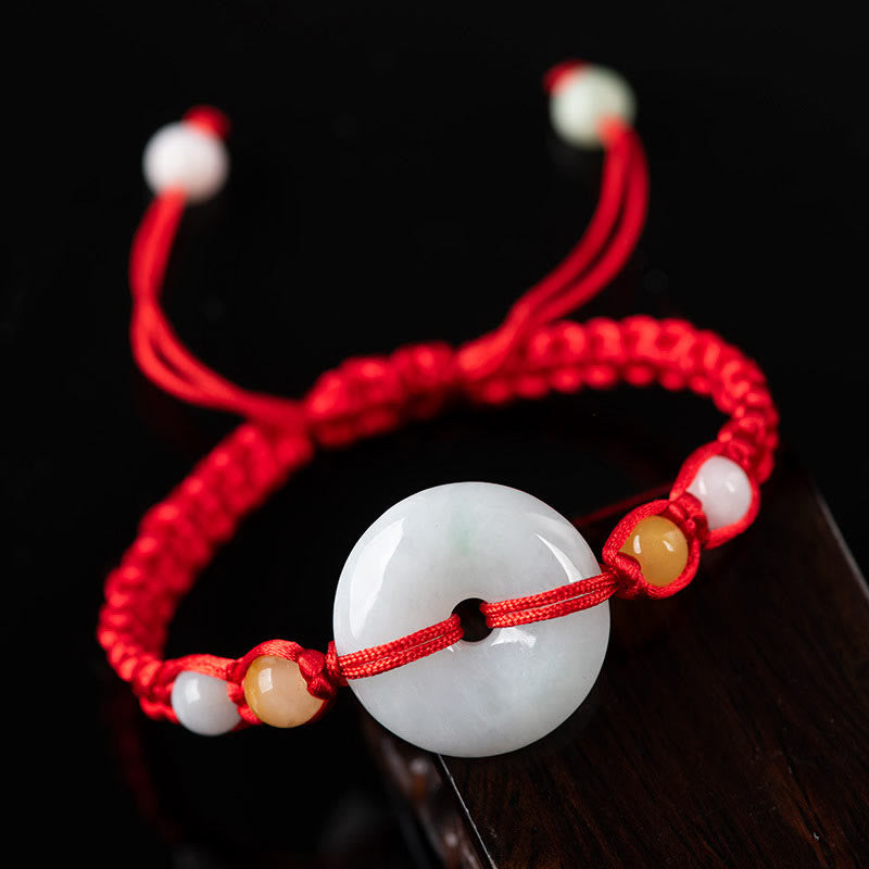 Nimara Ritual Jade Peace Buckle Luck Red String Bracelet