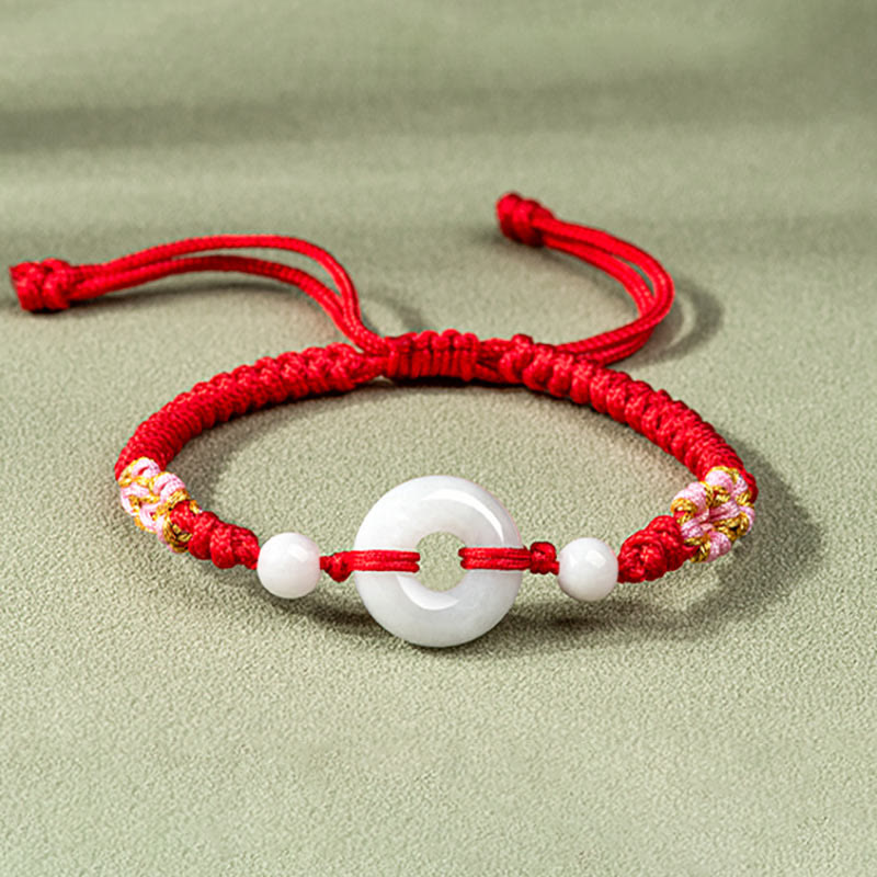 Nimara Ritual Jade Luck Abundance Red String Bracelet