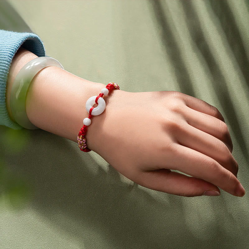 Nimara Ritual Jade Luck Abundance Red String Bracelet