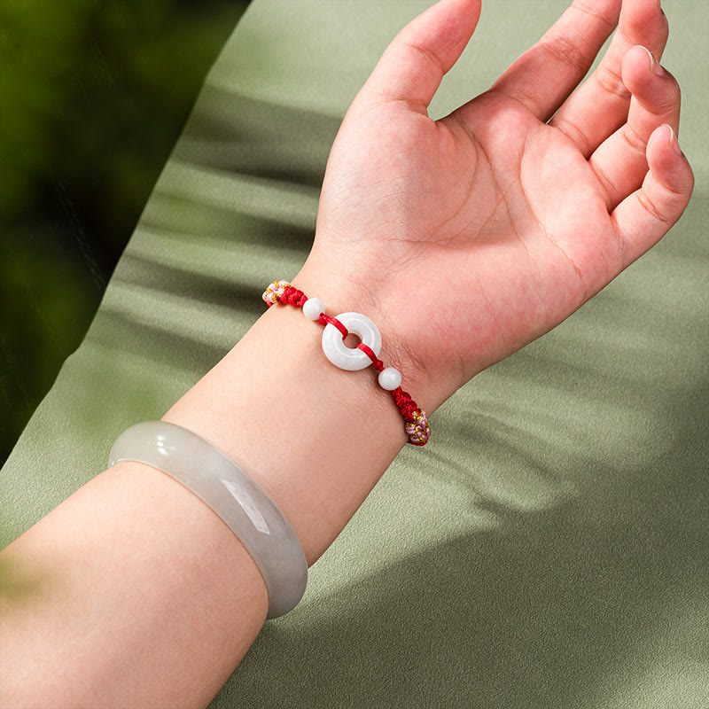 Nimara Ritual Jade Luck Abundance Red String Bracelet