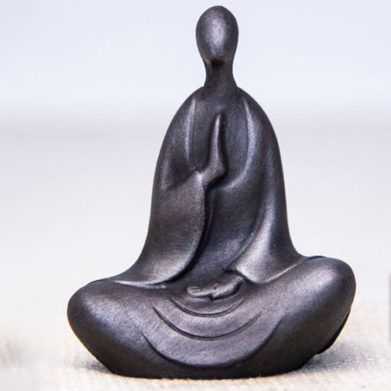 Nimara Ritual Tibetan Buddha Iron Powder Rust Cast Resin Statue Desk Decoration