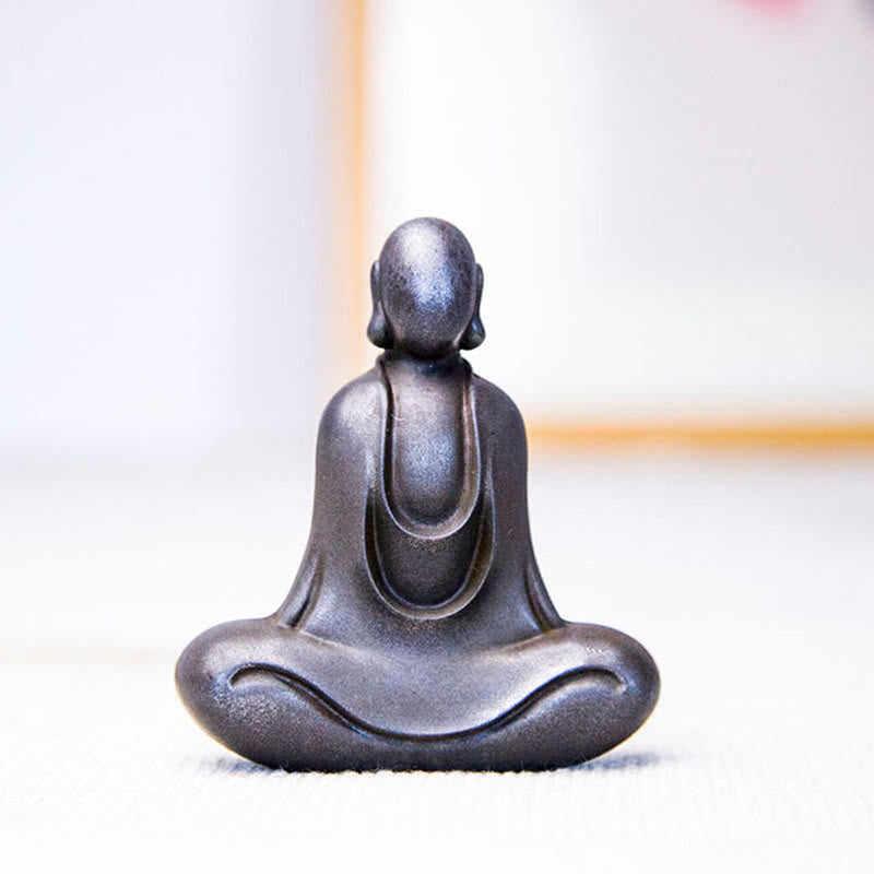 Nimara Ritual Tibetan Buddha Iron Powder Rust Cast Resin Statue Desk Decoration